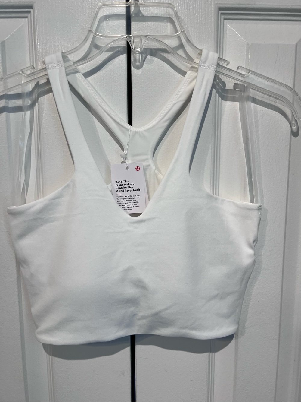 LULULEMON Bend This Front-Back Longline Bra V and Racer Back Neck Sports Bra S/M